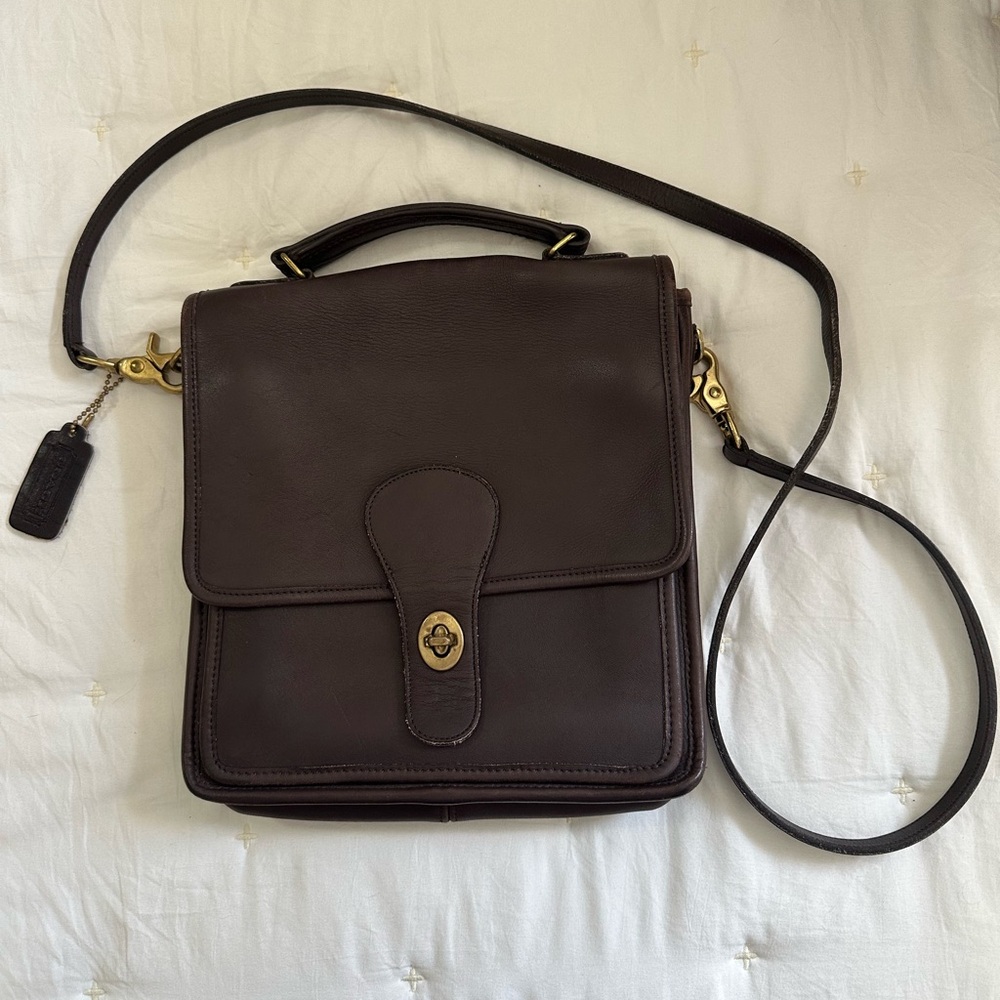 Coach Dark Brown Leather Crossbody Bag